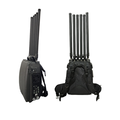 50W 70W ব্যাকপ্যাক ড্রোন জ্যামার 400MHz 800MHz 1.2G 2.4G 5.2G 5.8G এন্টি এফপিভি