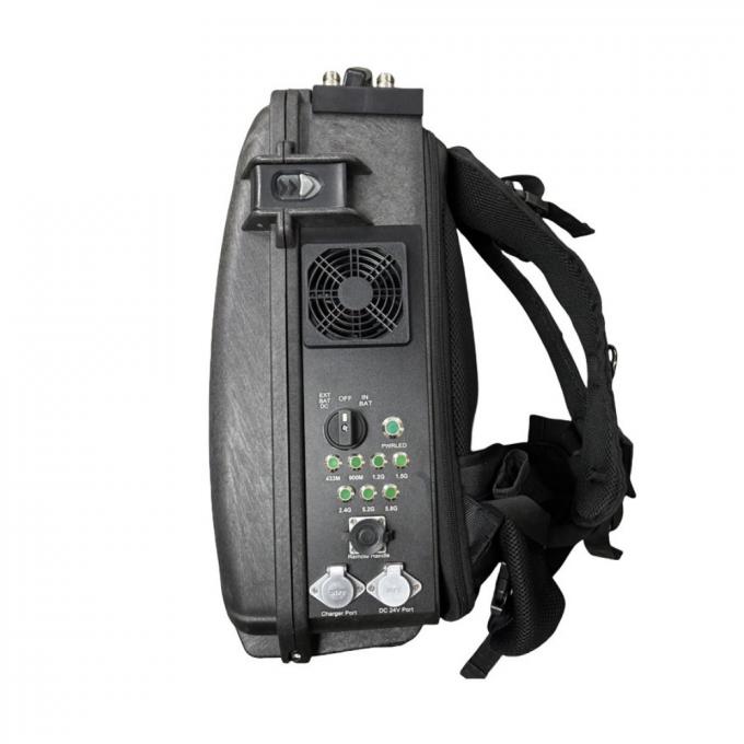 300W 350W এন্টি এফপিভি জ্যামার ব্যাকপ্যাক 400MHz 800MHz 1.2G 2.4G 5.2G 5.8G 1