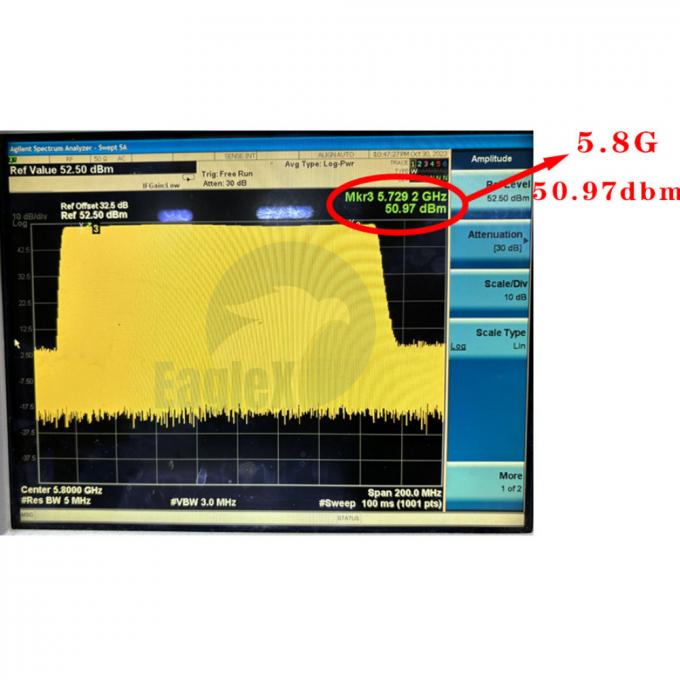 5.8GHz RF এম্প্লিফায়ার মডিউল 5725-5850MHz এম্প্লিফায়ার জ্যামিং রেডিও ফ্রিকোয়েন্সি মডিউল 0